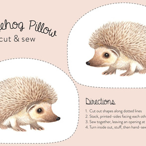 Hedgehog Pillow Cut & Sew