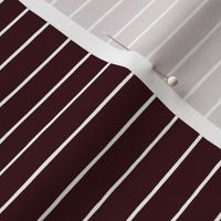 Pencil Stripes in Burgundy and White