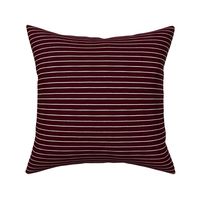 Pencil Stripes in Burgundy and White