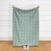 golden retriever cannon beach fabric - golden retriever fabric