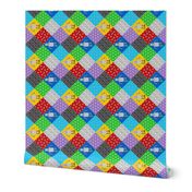 00989816 © retro robot cheater quilt