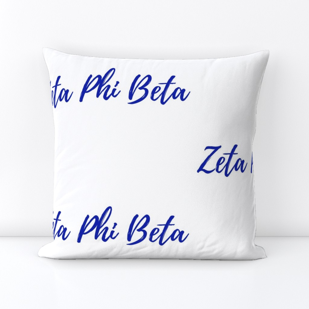 Zeta Phi Beta White fabric