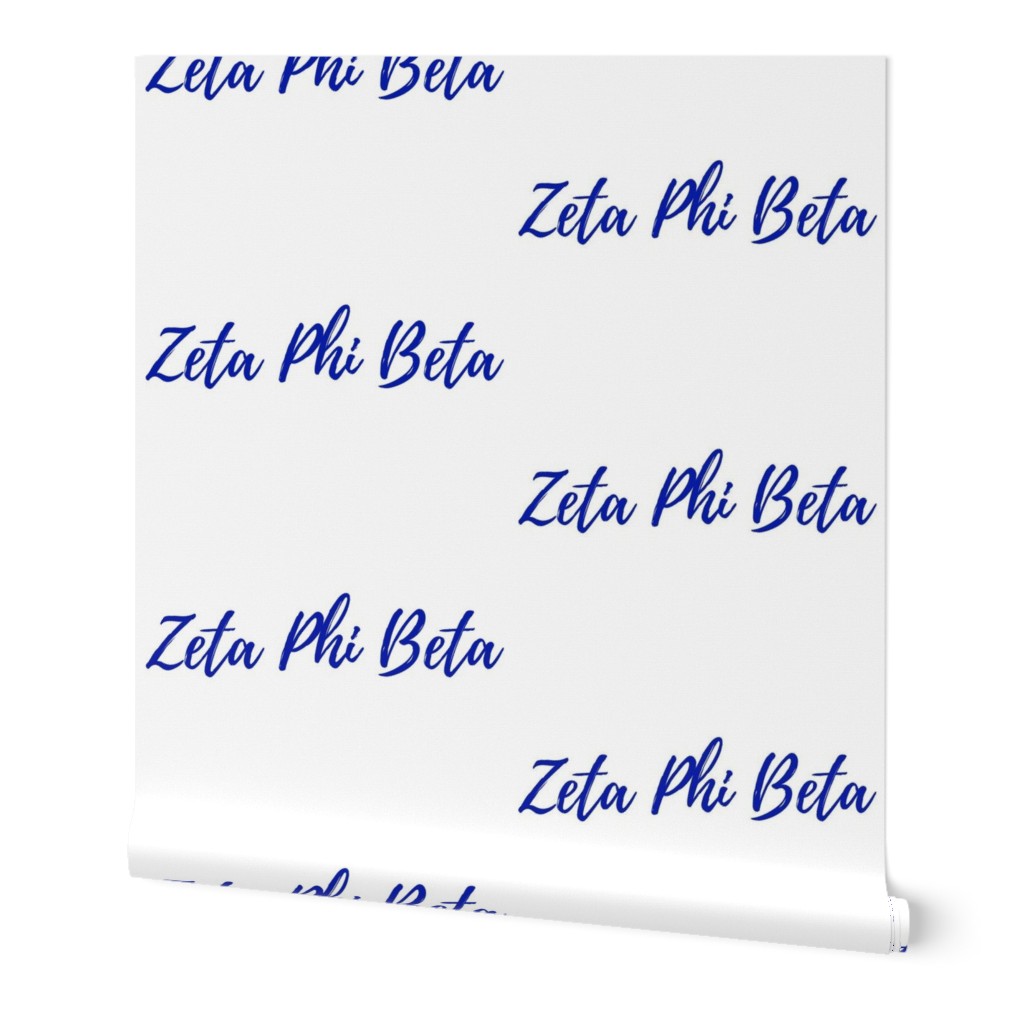 Zeta Phi Beta White fabric