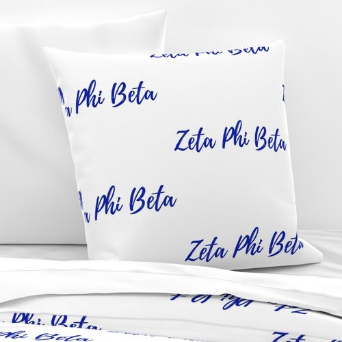 Zeta Phi Beta White fabric