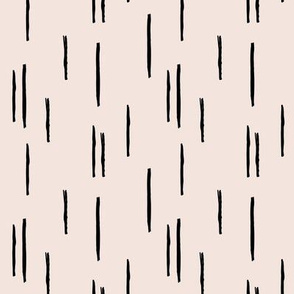 Minimal stripes boho grid strokes scandinavian abstract autumn black off white creme SMALL