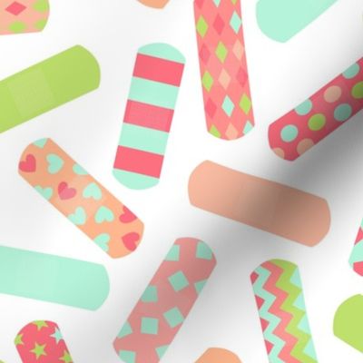 Bandaids - Medium - Mint, Raspberry