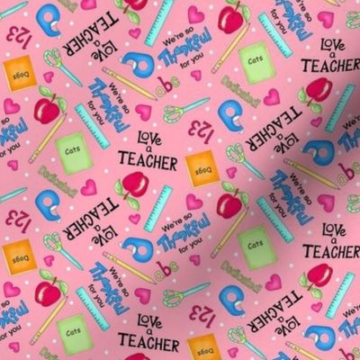 Love a Teacher Pink Small