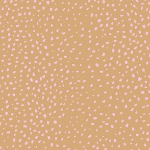 Little cheetah baby animal print minimal small speckles and spots abstract wild cat fur honey yellow pink