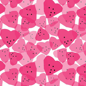 Watermelon Slices hearts 