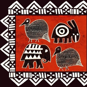 African  Tribal Zooanimals - Design 9899720