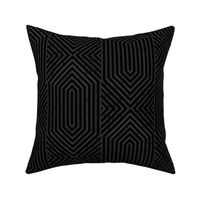 Labyrinth Geometric in  Black & Gray 