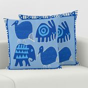 African Safari Animals  - Blue White - Design 9899940