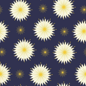 Dreamy Dandelions - Navy