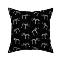 Woolly Mammoth Print with Black Background (Small Size Version)