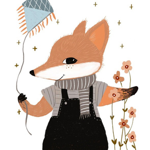 fox tea towel