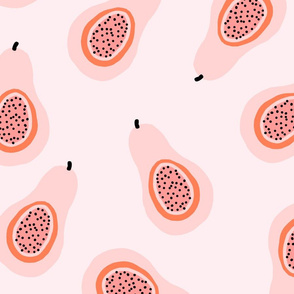 Papaya fruit print-ed