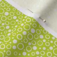 dot and circles on lime green 