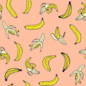 Bunch of Bananas! Peachy background