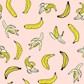 Bunch of Bananas! Pale pink background