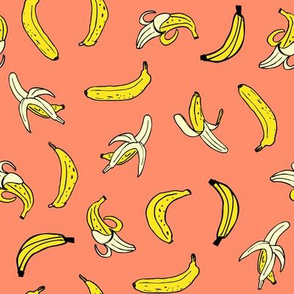 Bunch of Bananas! Coral background