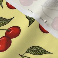 Cherry Pattern Yellow Small