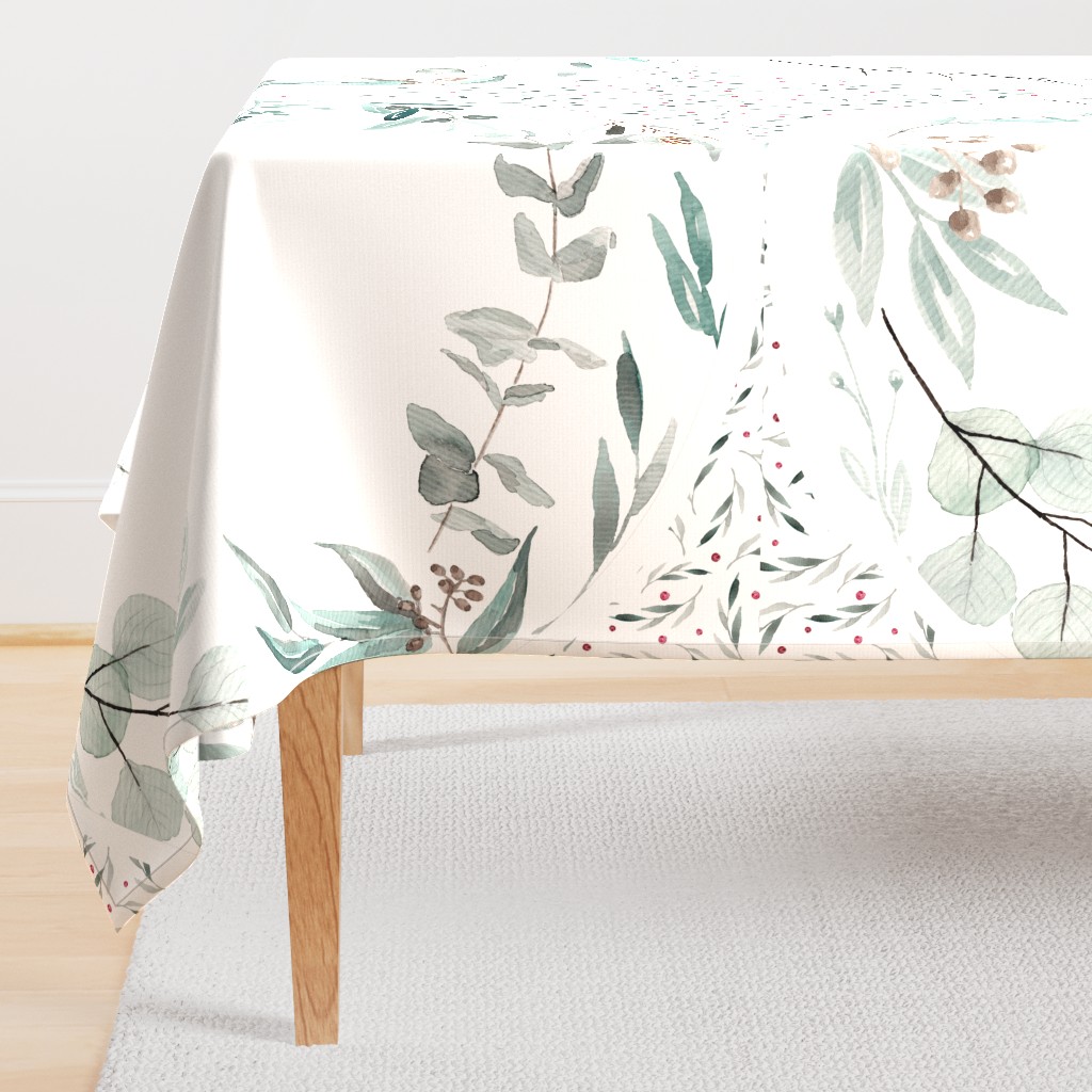 Perennial Grand Sateen // Eucalyptus play mat 