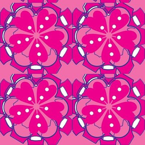 Geometric Daisy - Hot Pink