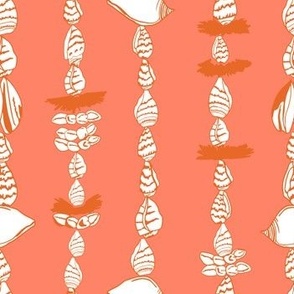 shell lei on coral