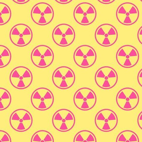 Radioactive Pink on Yellow