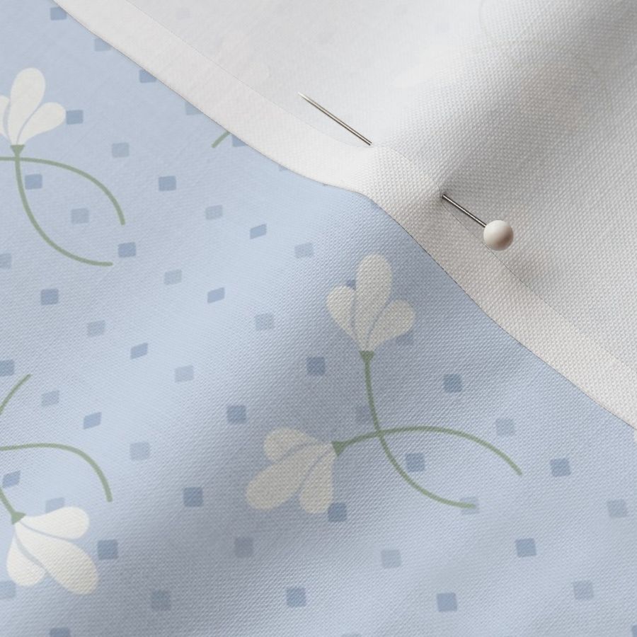 Carrie Floral Toss: Chambray Blue Small Floral