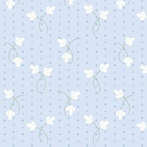Carrie Floral Toss: Chambray Blue Small Floral