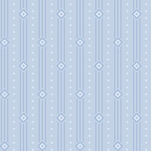 Chambray Blue Summer Stripe: Light Blue Diamond Stripe, Thin Geometric Stripe  