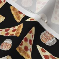 20-05h Pepperoni Pizza Cheese Food Black _ Miss Chiff Designs