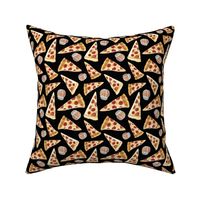 20-05h Pepperoni Pizza Cheese Food Black _ Miss Chiff Designs