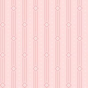 Pink Summer Stripe: Rouge Pink Diamond Stripe, Thin Stripe