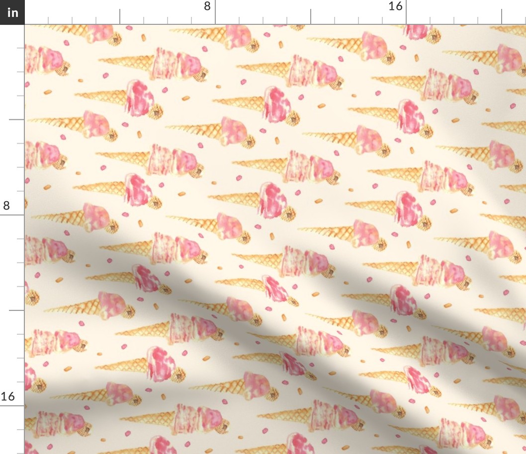 20-03ad Ice Cream Railroad Blush Pink Ivory