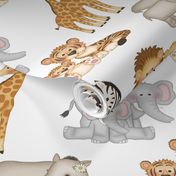 Safari Animals Baby Nursery Girl Boy Small Size 