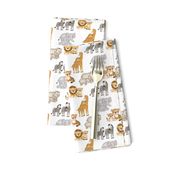 Safari Animals Baby Nursery Girl Boy Small Size 