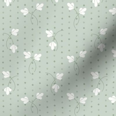 Carrie Floral Toss: Powdery Green Small Floral 