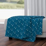 Muslin Stars On Teal