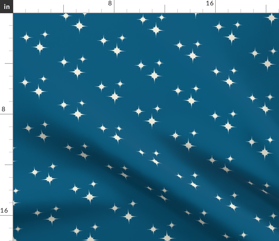 Muslin Stars On Teal