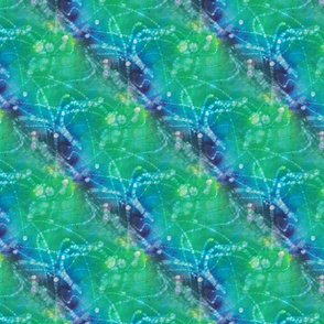 Blue Green Waves 1 by Shari Lynn's Stitches