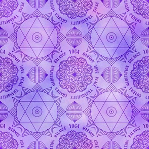 Yoga Mandala Watercolor Pattern