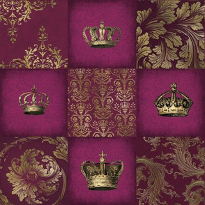 Royal Crown Vintage Pattern Red