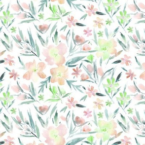 Pastel royal garden - small scale watercolor florals
