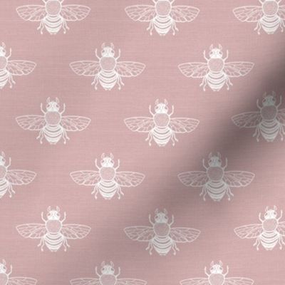 Baby Bee Dusty Pink Rustic Linen // standard