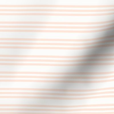 Peach Bandy Stripe: Blush Peach Horizontal Stripes