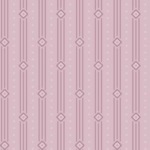 Mulberry Summer Stripe: Dusty Magenta Diamond Stripe, Thin Stripe