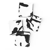 20-05b Black White Floral Abstract