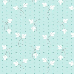 Carrie Floral Toss: Turquoise Small Floral